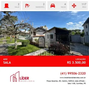 Sala Comercial para alugar, 90m² no Ahú, Curitiba