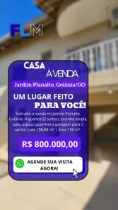 Sobrado com 4 Quartos à venda, 156m² no Jardim Planalto, Goiânia