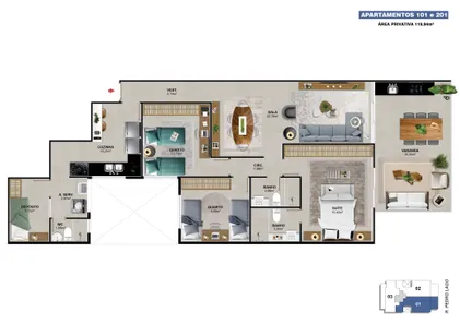 Apartamento com 2 Quartos à venda, 107m² no Barra da Tijuca, Rio de Janeiro