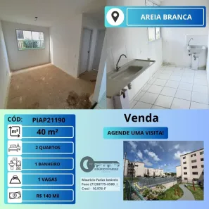 Apartamento com 2 Quartos à venda, 40m² no Areia Branca, Salvador
