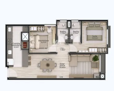 Apartamento com 2 Quartos à venda, 80m² no Planalto, Gramado