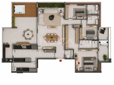 Apartamento com 3 Quartos à venda, 227m² no Vila Ana Maria, Ribeirão Preto