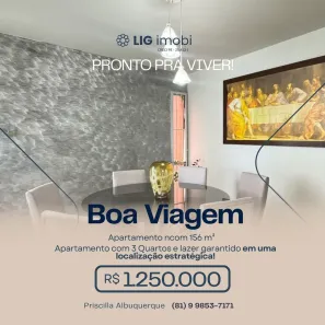 Apartamento com 3 Quartos à venda, 156m² no Boa Viagem, Recife