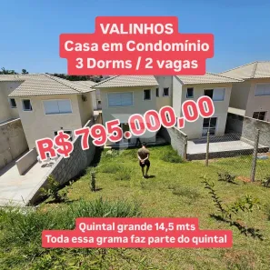 Casa de Condomínio com 3 Quartos à venda, 102m² no Vila Capuava, Valinhos