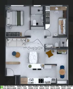 Apartamento com 2 Quartos à venda, 61m² no Belvedere, Governador Valadares