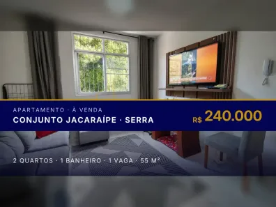 Apartamento com 2 Quartos à venda, 55m² no Conjunto Jacaraípe, Serra