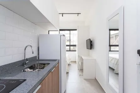 Apartamento com 1 Quarto para alugar, 20m² no República, São Paulo