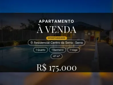 Apartamento com 1 Quarto à venda, 47m² no Residencial Centro da Serra, Serra
