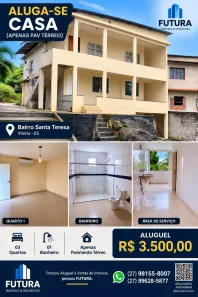 Casa com 3 Quartos para alugar, 105m² no Santa Tereza, Vitória