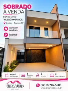 Casa de Condomínio com 3 Quartos à venda, 166m² no Quiririm, Taubaté