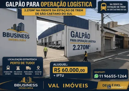 para alugar, 2270m² no Fundação, São Caetano do Sul