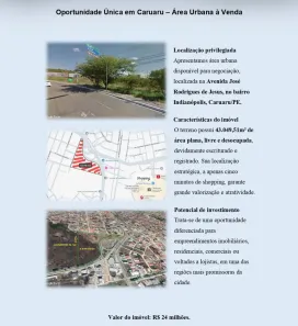 Lote/Terreno à venda, 4500000m² no Indianópolis, Caruaru