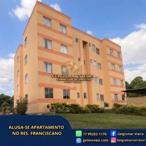 Apartamento com 2 Quartos para alugar, 60m² no Residencial Franciscano, Bebedouro