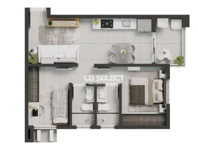 Apartamento com 2 Quartos à venda, 60m² no Santa Mônica, Uberlândia