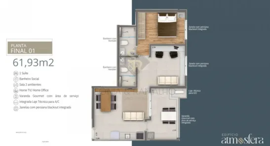 Apartamento com 1 Quarto à venda, 62m² no Vila do Golfe, Ribeirão Preto