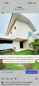 Casa de Condomínio com 4 Quartos à venda, 197m² no Olho D'Água, São Luís