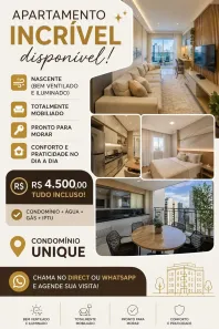 Apartamento com 1 Quarto para alugar, 50m² no Ponta do Farol, São Luís