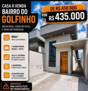 Casa com 3 Quartos à venda, 84m² no Balneário dos Golfinhos, Caraguatatuba