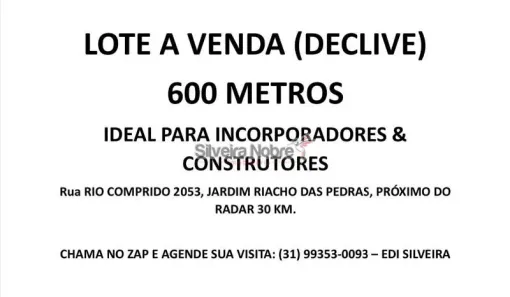 Lote/Terreno à venda, 660m² no Riacho das Pedras, Contagem