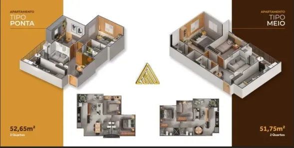 Apartamento com 2 Quartos à venda, 52m² no Ponta Negra, Manaus