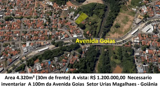 Lote/Terreno à venda, 4320m² no Setor Urias Magalhães, Goiânia