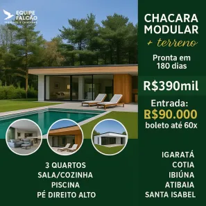Fazenda/Sítio com 3 Quartos à venda, 600m² no Cachoeira, Cotia