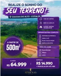 Lote/Terreno à venda, 500m² no Esmeralda Park (Caucaia do Alto), Cotia