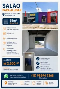 Galpão/Depósito/Armazém para alugar, 55m² no Jardim Izildinha, Guarulhos