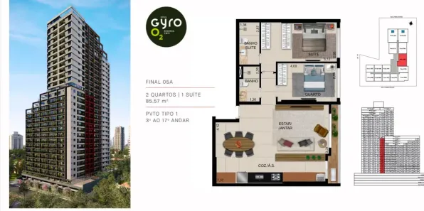 Apartamento com 2 Quartos à venda, 85m² no Serrinha, Goiânia
