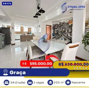 Apartamento com 3 Quartos à venda, 200m² no Graça, Salvador
