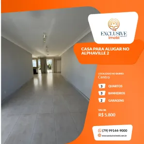 Casa de Condomínio com 3 Quartos para alugar, 158m² no Centro, Barra dos Coqueiros