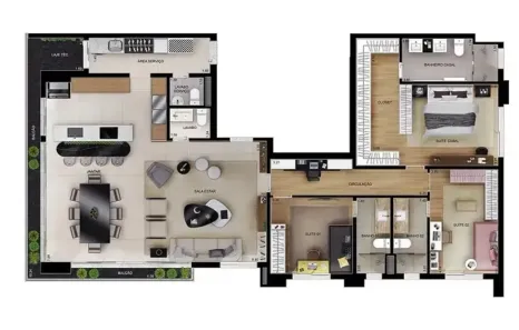 Apartamento com 3 Quartos à venda, 162m² no Setor Marista, Goiânia