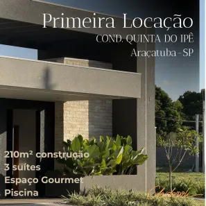 Casa de Condomínio com 3 Quartos para alugar, 219m² no Residencial Aléia Quinta do Ipê, Araçatuba