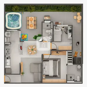 Apartamento com 2 Quartos à venda, 60m² no Morumbi, Uberlândia