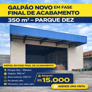 Galpão/Depósito/Armazém com 1 Quarto para alugar, 350m² no Parque 10 de Novembro, Manaus