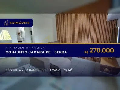 Apartamento com 3 Quartos à venda, 69m² no Conjunto Jacaraípe, Serra