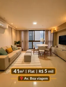 Apartamento com 1 Quarto para alugar, 41m² no Boa Viagem, Recife