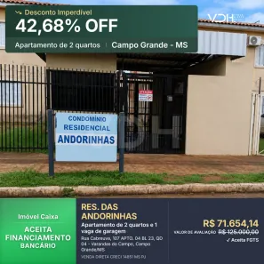 Apartamento com 2 Quartos à venda, 42m² no Varandas do Campo, Campo Grande