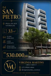 Apartamento com 1 Quarto à venda, 33m² no Praia do Suá, Vitória