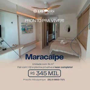 Flat com 1 Quarto à venda, 34m² no Porto de Galinhas, Ipojuca