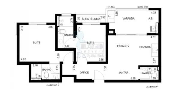 Apartamento com 2 Quartos à venda, 71m² no Nova Aliança, Ribeirão Preto