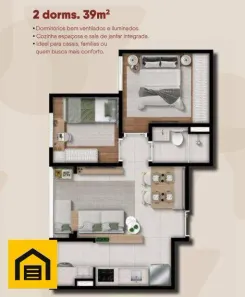 Apartamento com 2 Quartos à venda, 40m² no Vila Prudente, São Paulo