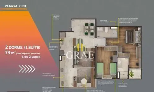 Apartamento com 2 Quartos à venda, 74m² no Rudge Ramos, São Bernardo do Campo