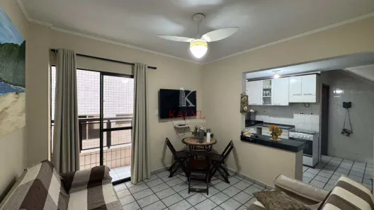 Apartamento com 1 Quarto para alugar, 55m² no Guilhermina, Praia Grande