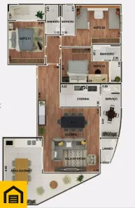 Apartamento com 3 Quartos à venda, 142m² no Vila Assis Brasil, Mauá