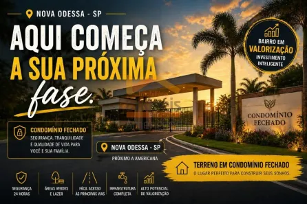 Lote/Terreno à venda, 542m² no Parque Fortaleza, Nova Odessa