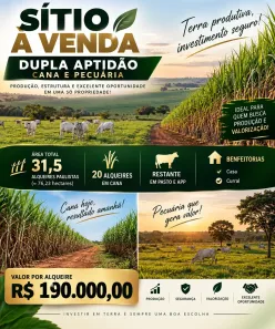 Fazenda/Sítio com 6 Quartos à venda, 762300m² no Área Rural de Monte Aprazível, Monte Aprazível