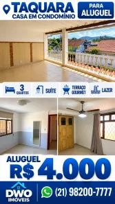 Casa com 3 Quartos para alugar, 200m² no Taquara, Rio de Janeiro