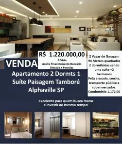 Apartamento com 1 Quarto à venda, 94m² no Tamboré, Santana de Parnaíba