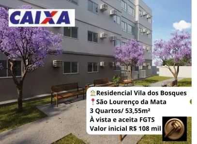 Apartamento com 3 Quartos à venda, 53m² no Muribara, São Lourenço da Mata